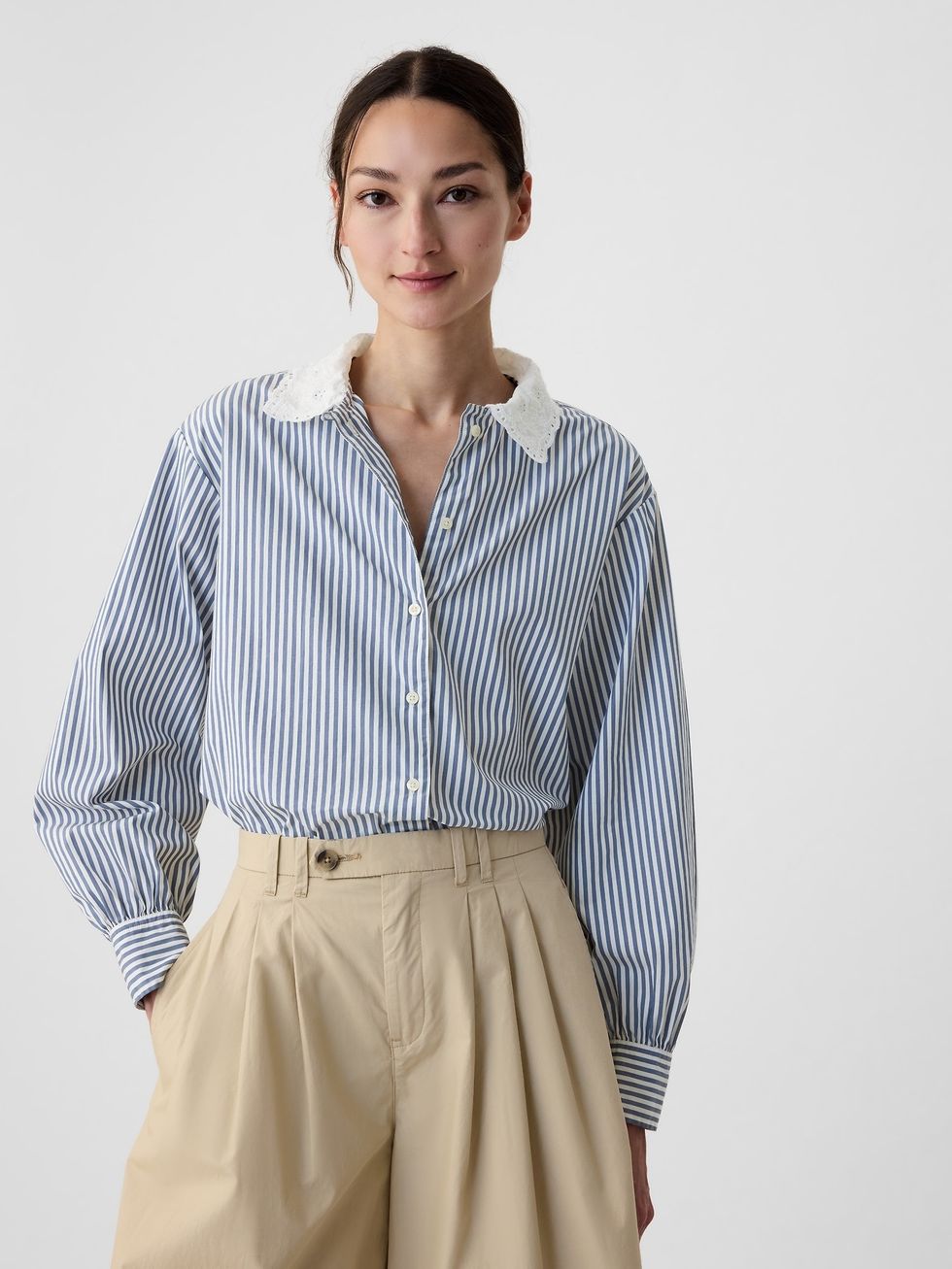 Organic Cotton Eyelet Big Shirt
