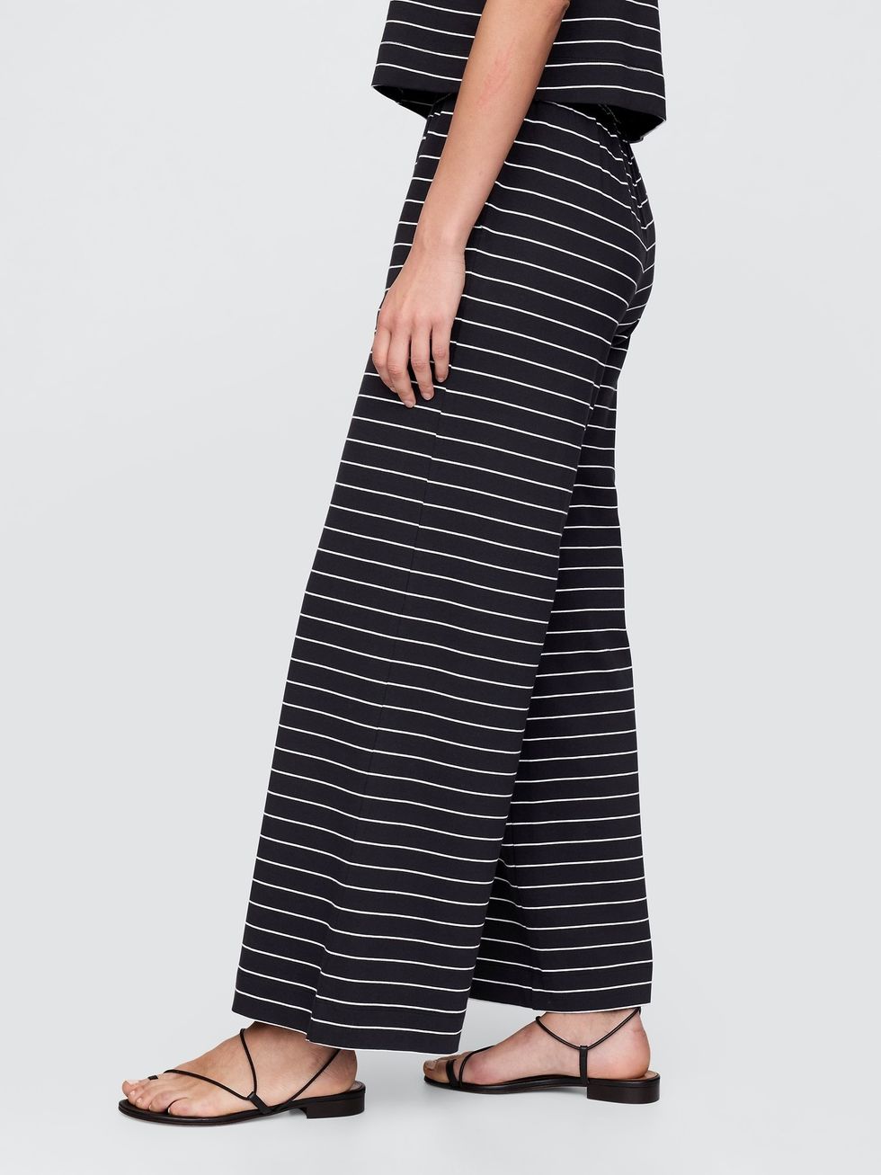 Organic Cotton Heavyweight Cropped Wide-Leg Pants