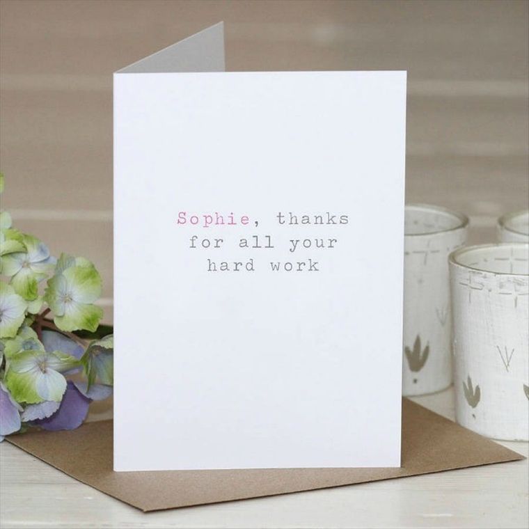 Thank You For All Your Hard Work Cards