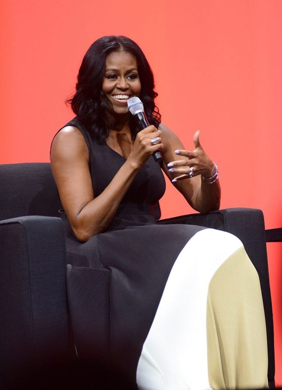 ORLANDO, FL - APRIL 27: Former United States first lady Michelle Obama speaks during the AIA Conference on Architecture 2017 on April 27, 2017 in Orlando, Florida. Michelle Obama is making one of her first public speeches at the Orlando Conference since leaving the White House. (Photo by Gerardo Mora/Getty Images)
