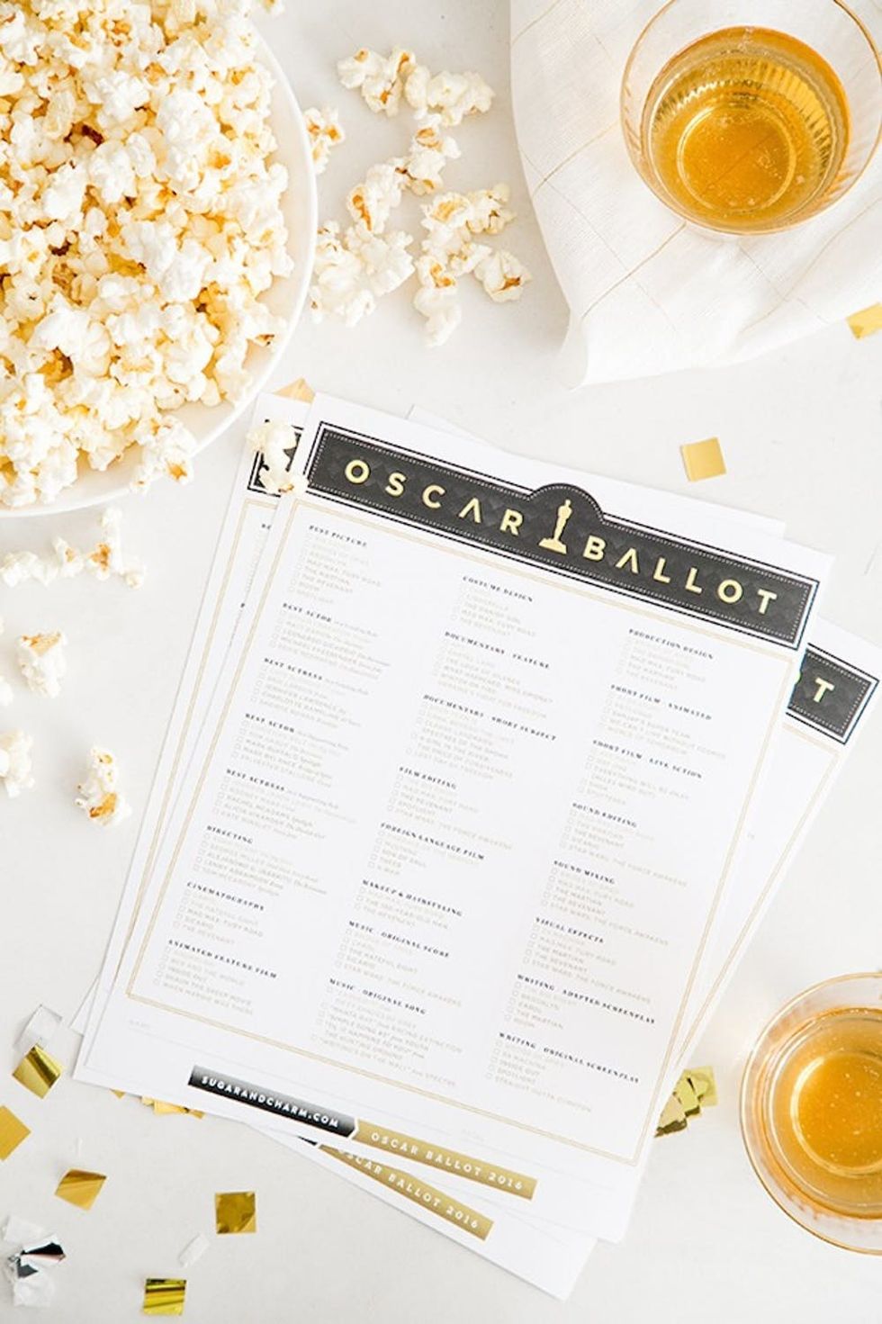 17 Gold DIYs to Make for Your Oscars Party - Brit + Co