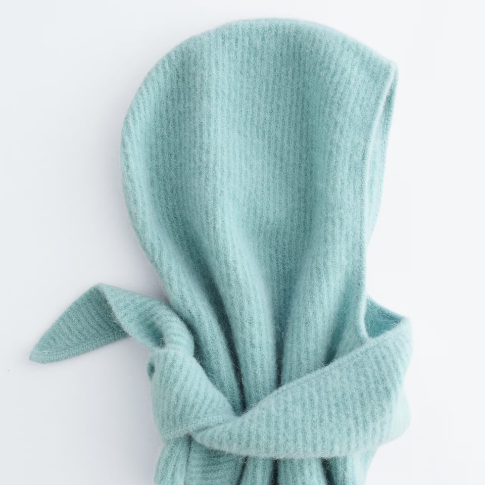 & Other Stories Alpaca-Blend Rib-Knit Hood Scarf