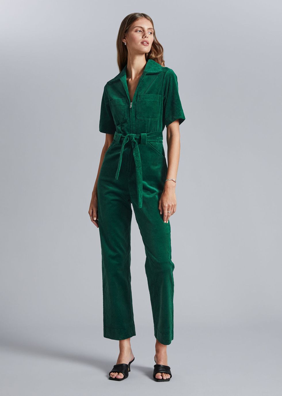 & Other Stories Belted Corduroy Jumpsuit