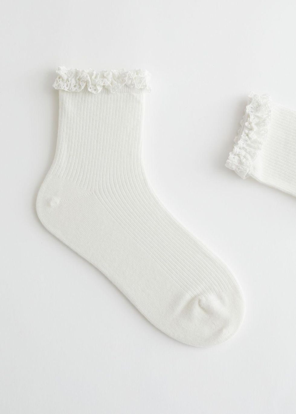 & Other Stories Frilled Rib Socks