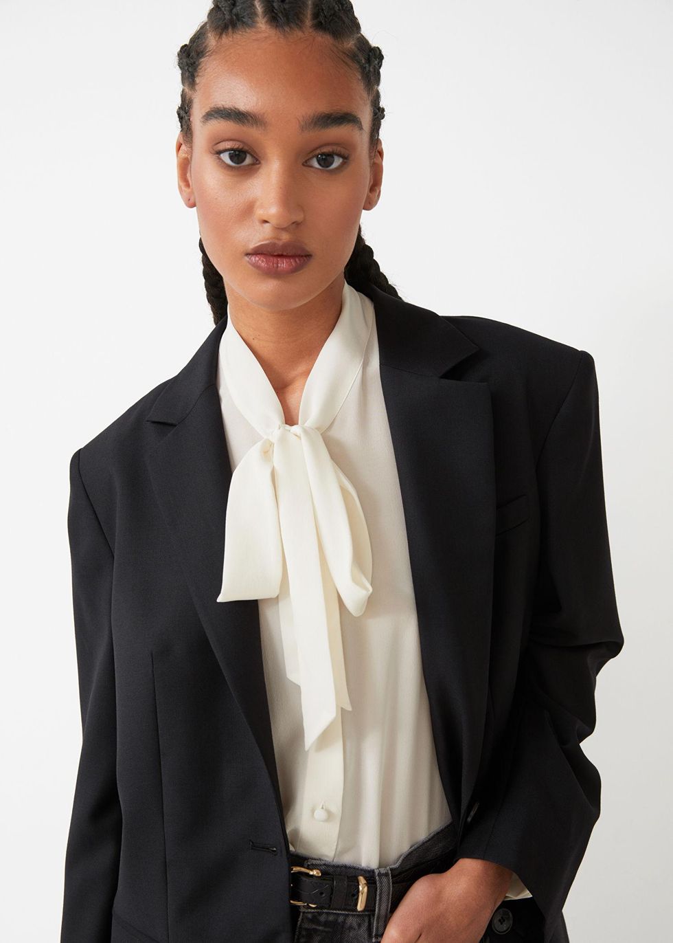 & Other Stories Oversized Padded Shoulder Blazer