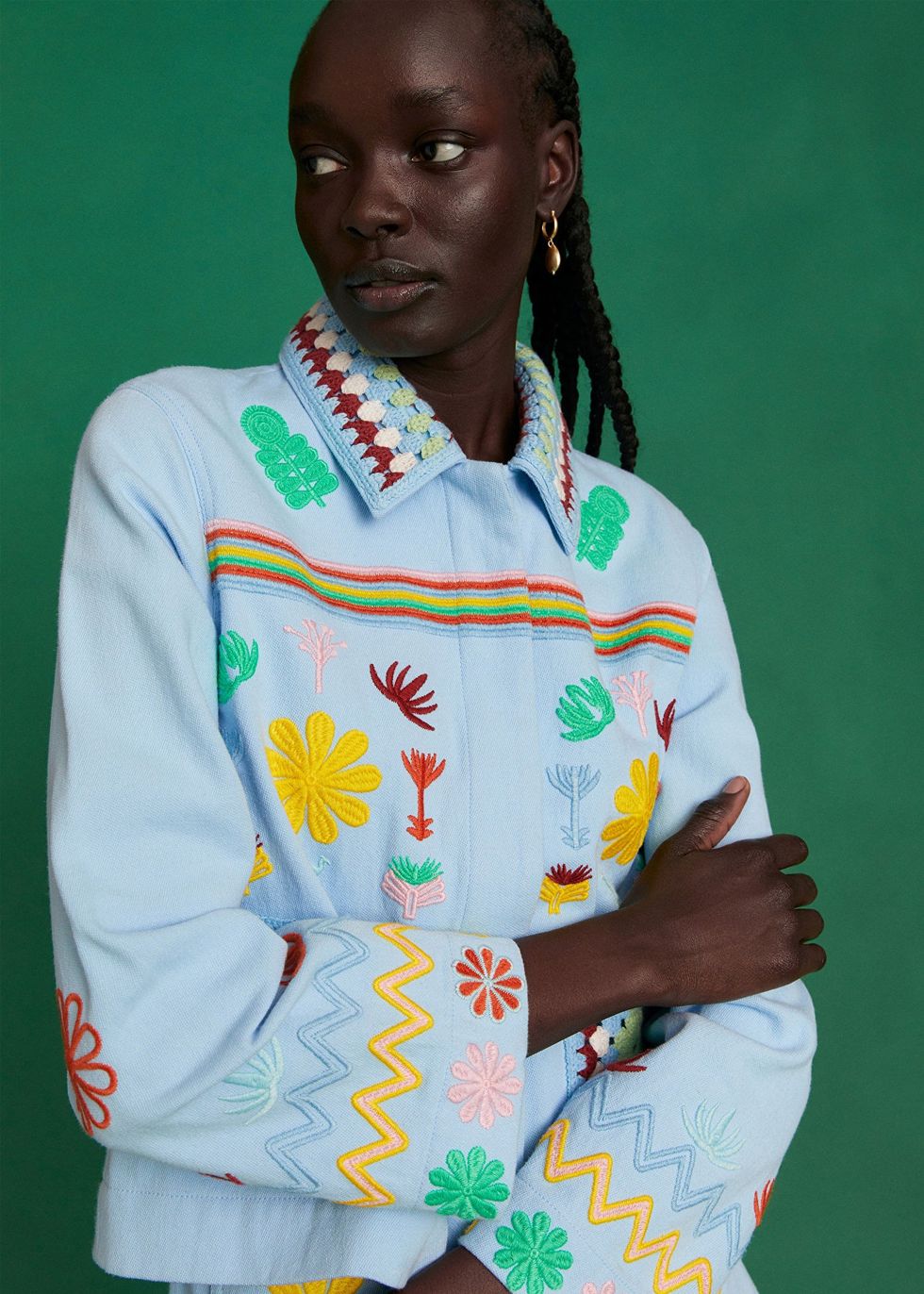 & Other Stories x Sindiso Khumalo Boxy Embroidered Cotton Jacket