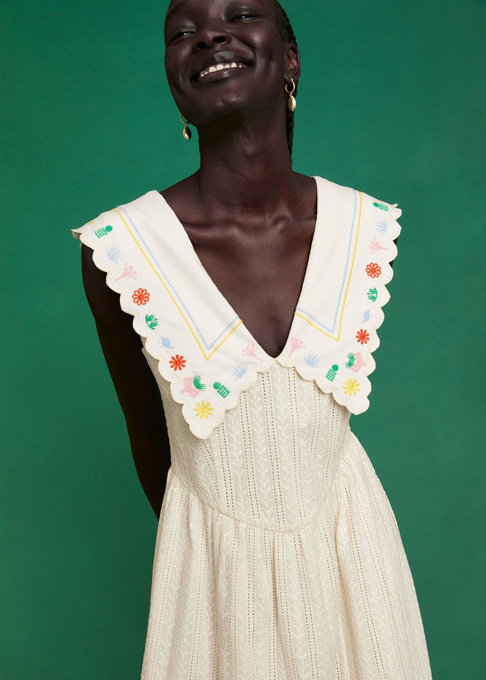 & Other Stories x Sindiso Khumalo Embroidery Anglaise Cotton Dress