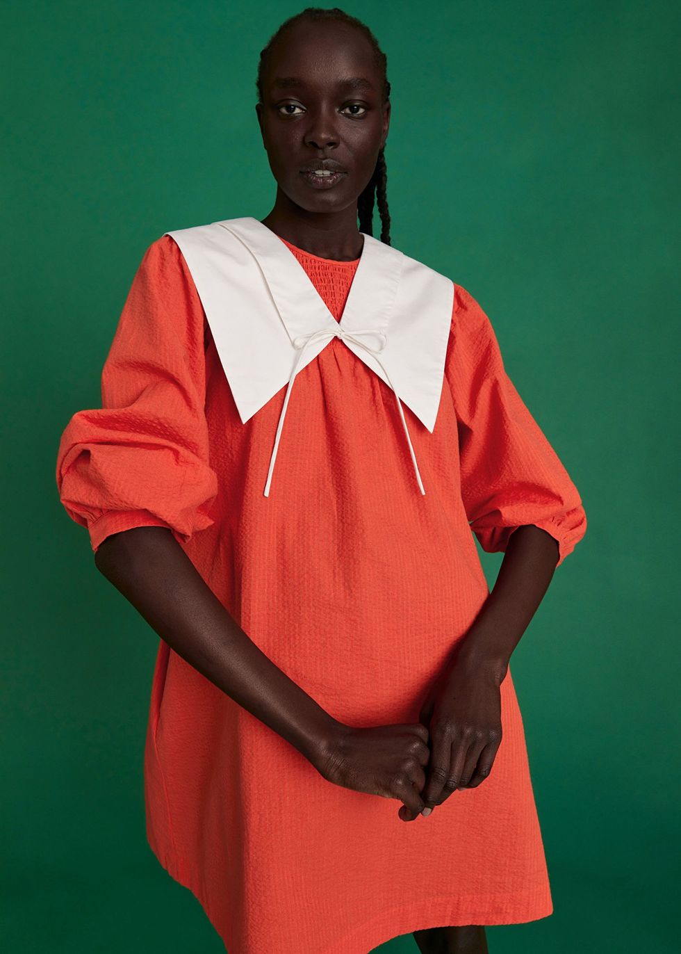 & Other Stories x Sindiso Khumalo Structured Cotton Detachable Collar Dress