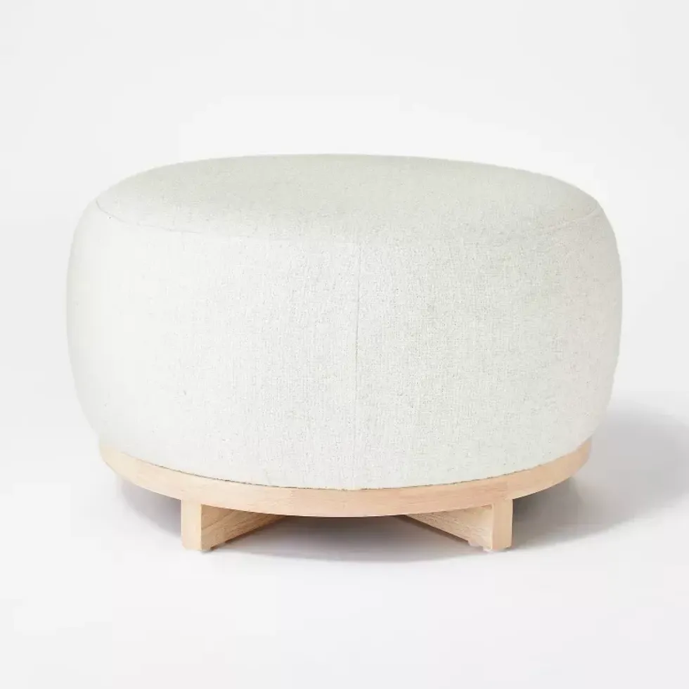 Ottoman Boucle Heathered Cream
