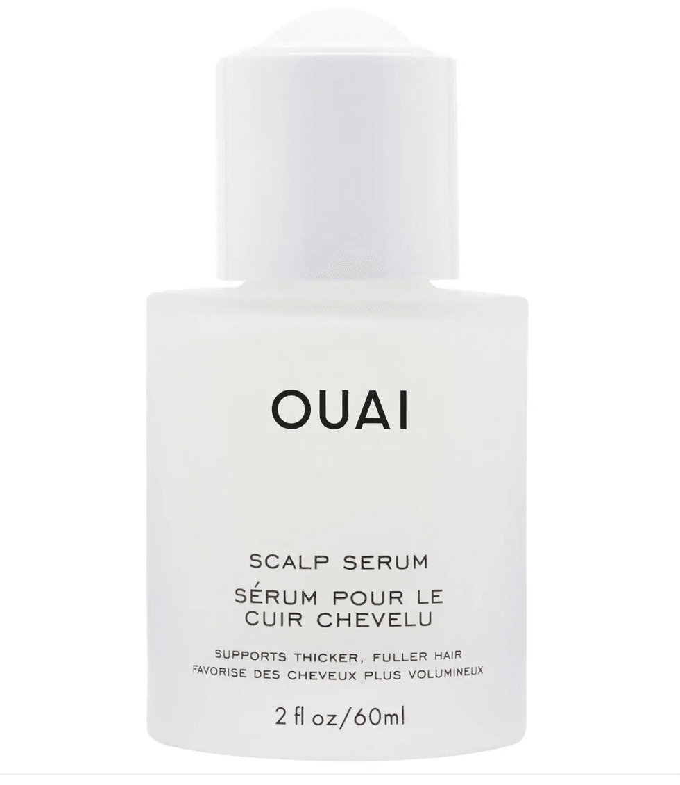 OUAI Scalp Serum bottle, 2 fl oz, for thicker, fuller hair.