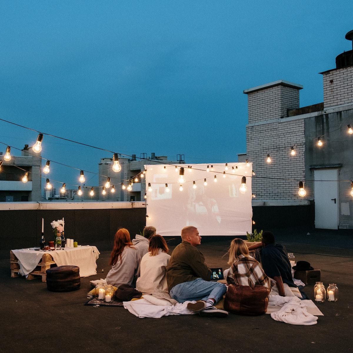 outdoor movie night essentials theater on the rooftop