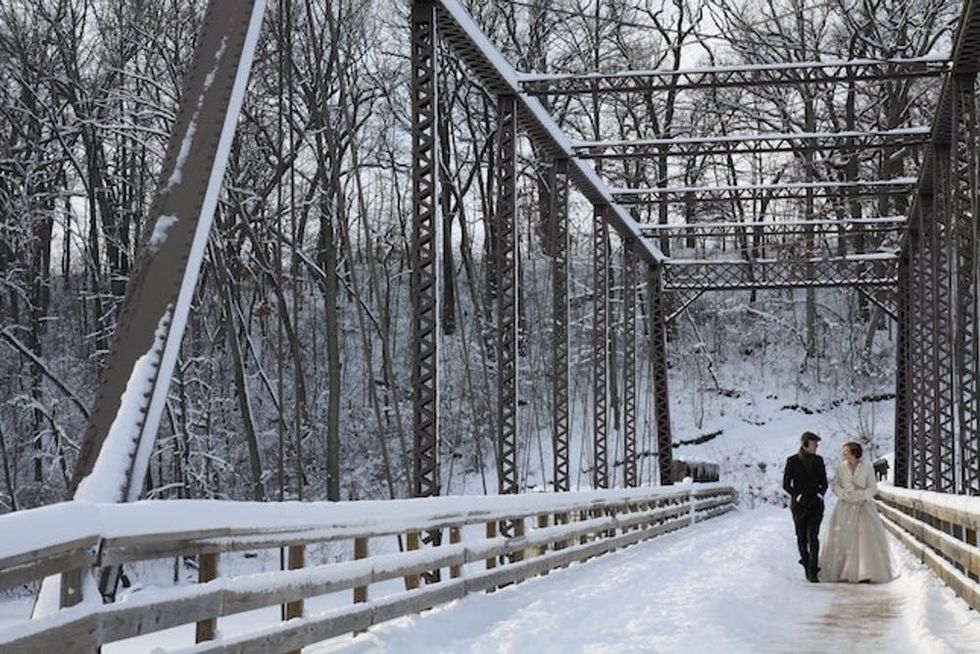 outdoor winter wedding