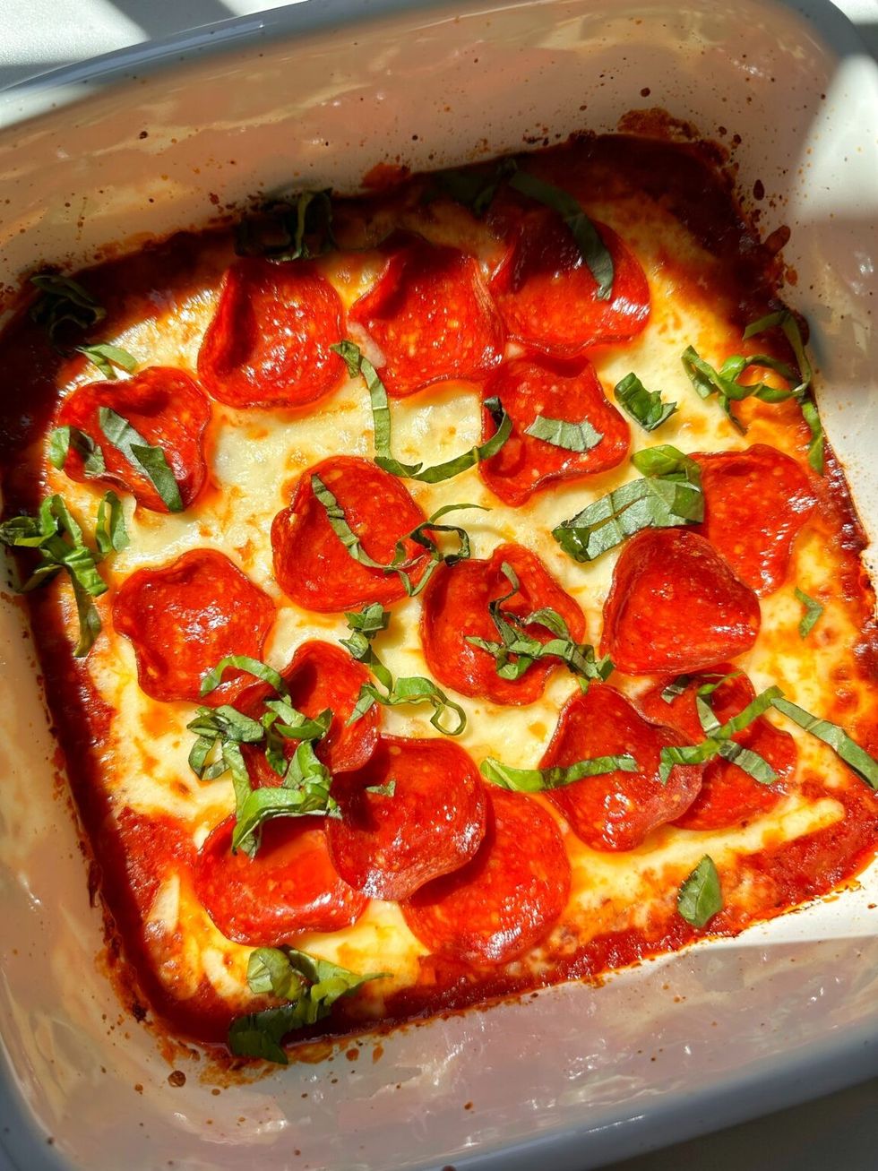 oven baked pizza dip