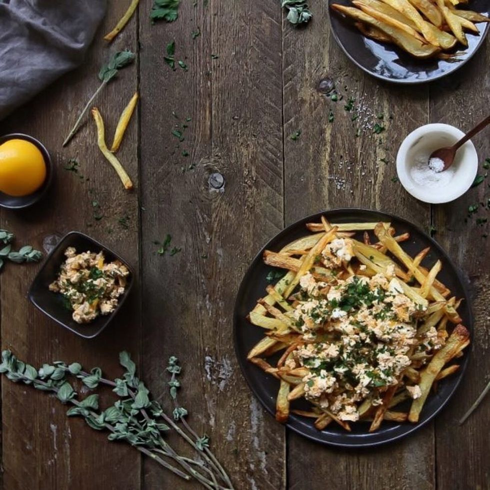 Oven Fries With Feta and Preserved Lemon