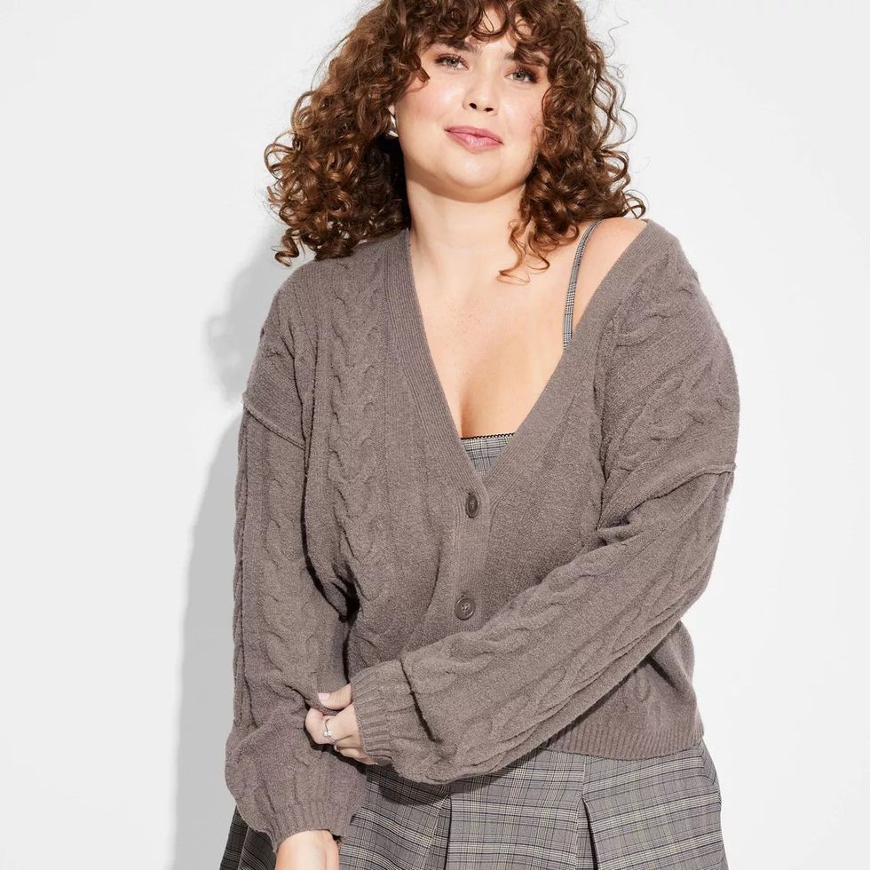 Oversized Cable Cardigan