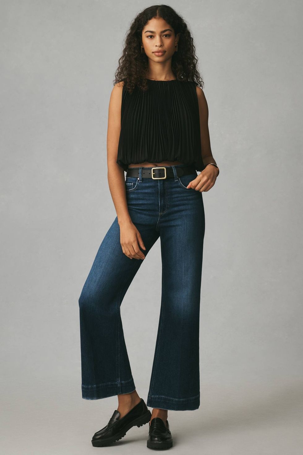 PAIGE The Anessa High-Rise Crop Wide-Leg Jeans