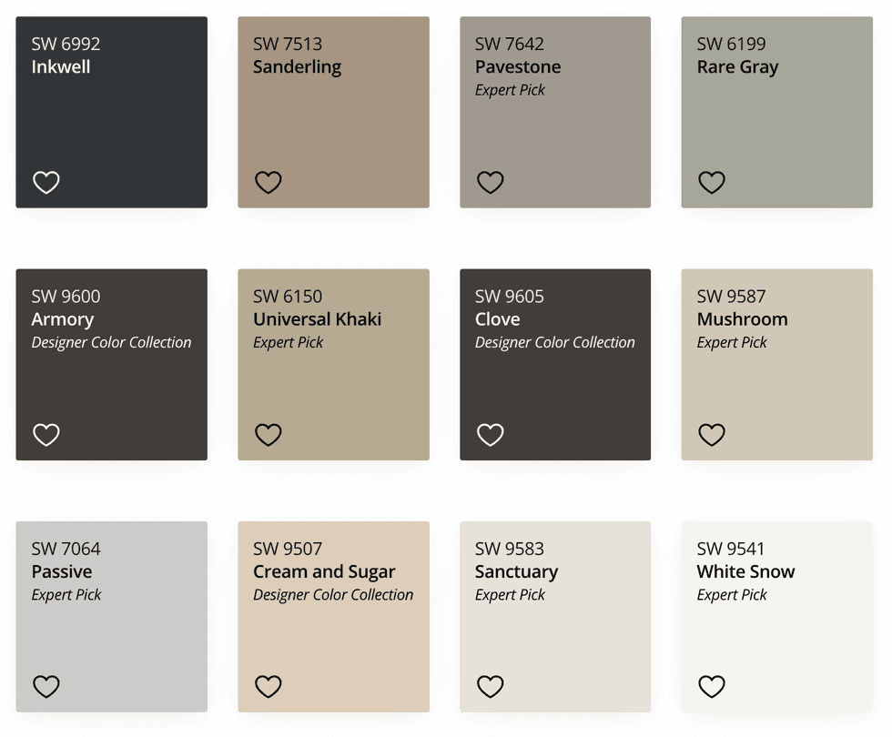 paint color palette Foundational Neutrals