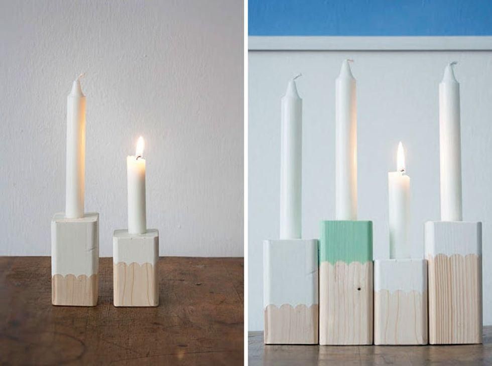 Paint-Dipped Candle Holders