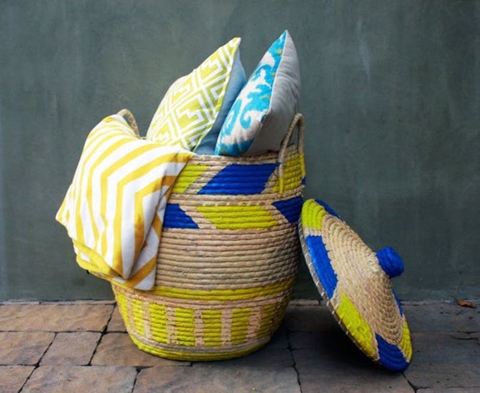 Painted Laundry Basket