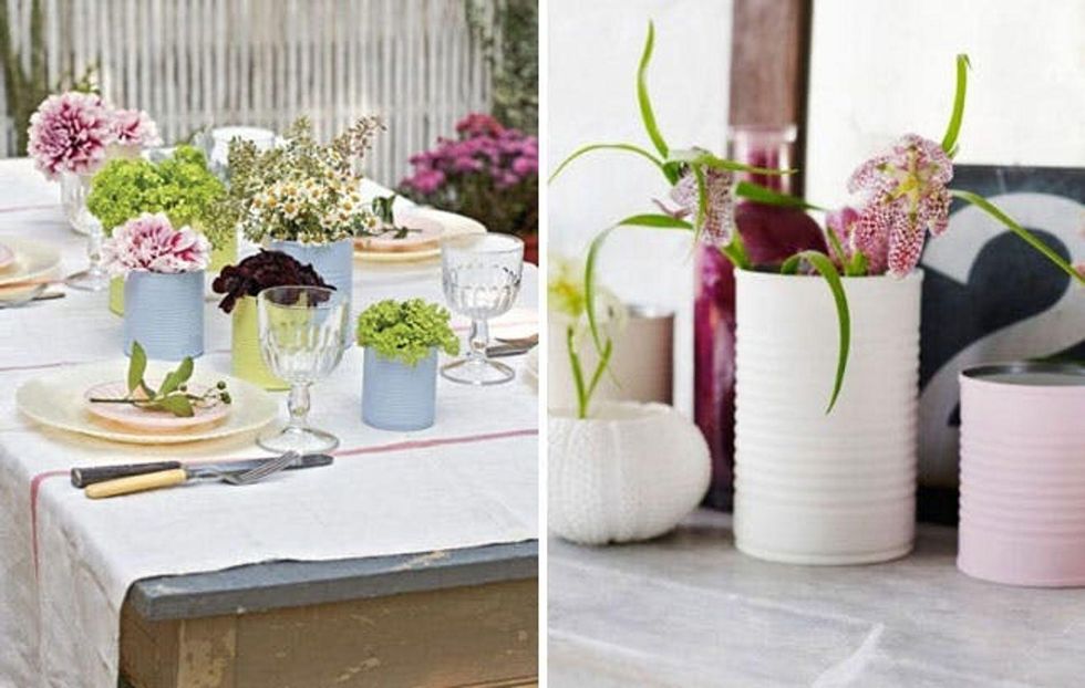 Painted Tin Can Vases