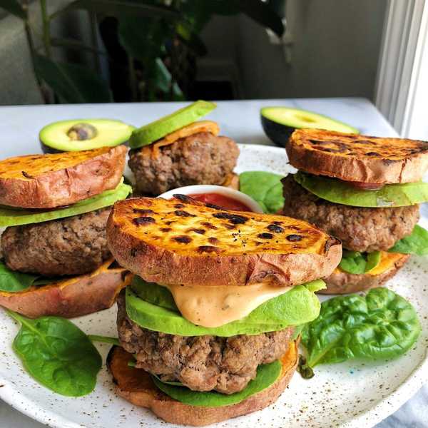Paleo Sweet Potato Lamb Burgers