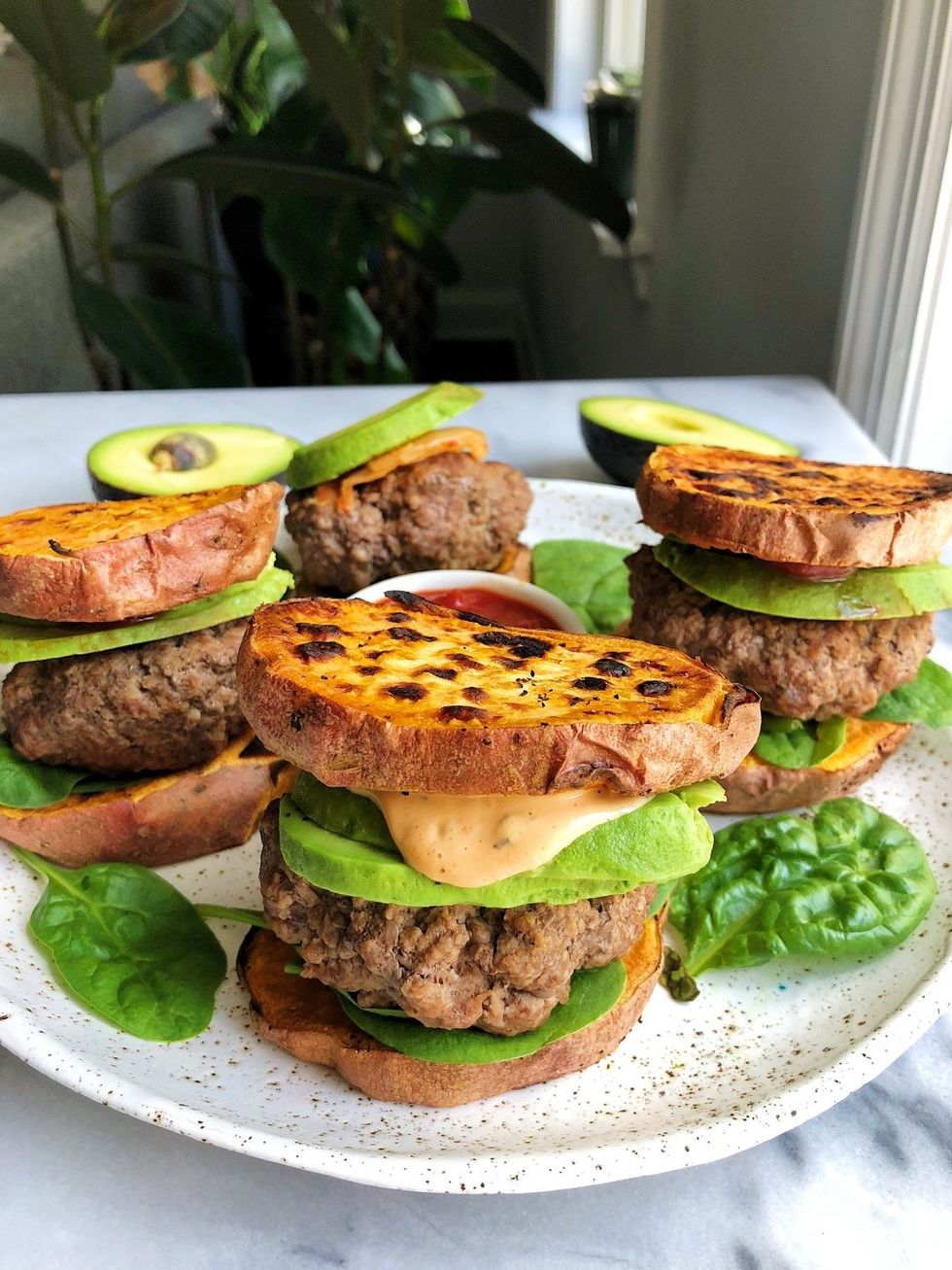 Paleo Sweet Potato Lamb Burgers