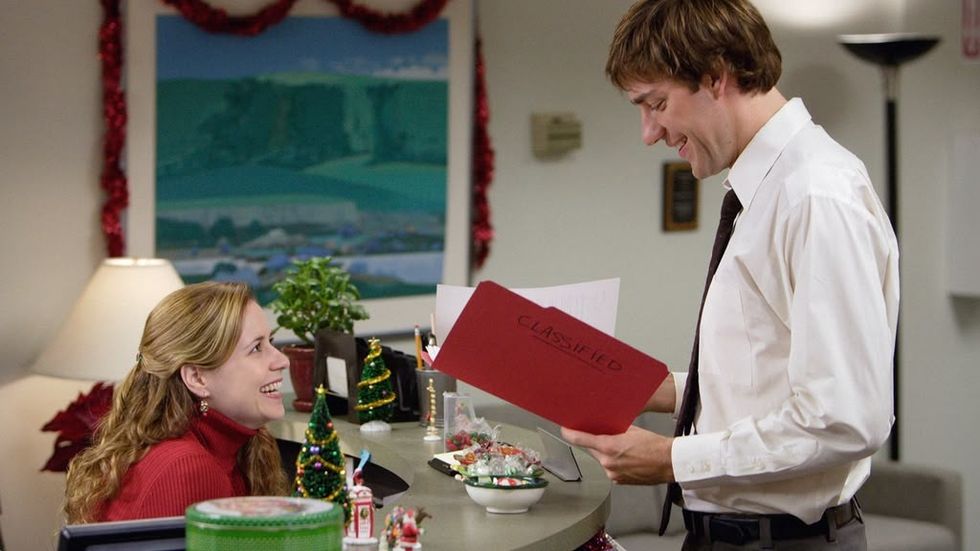 Pam and Jim from The Office