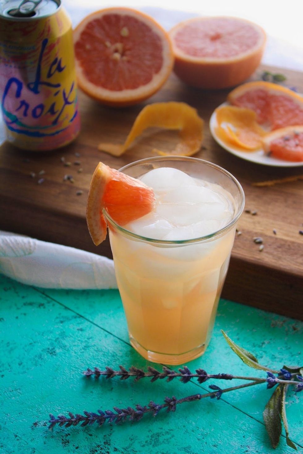 Pamplemousse La Croix and Lavender Cocktail