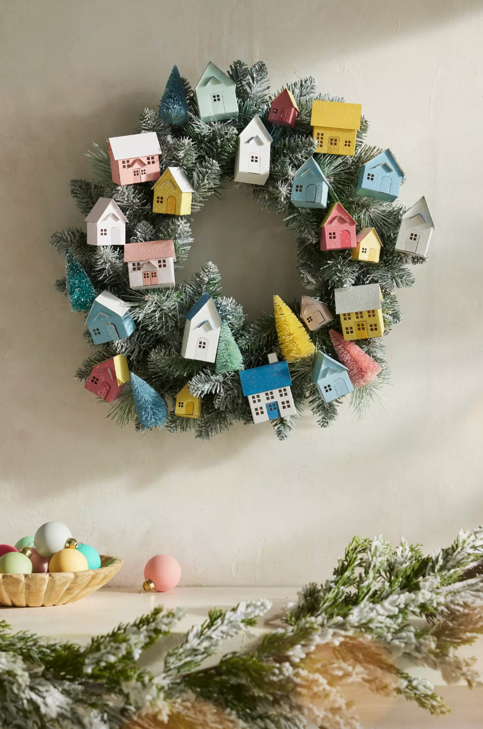 paper house wreath