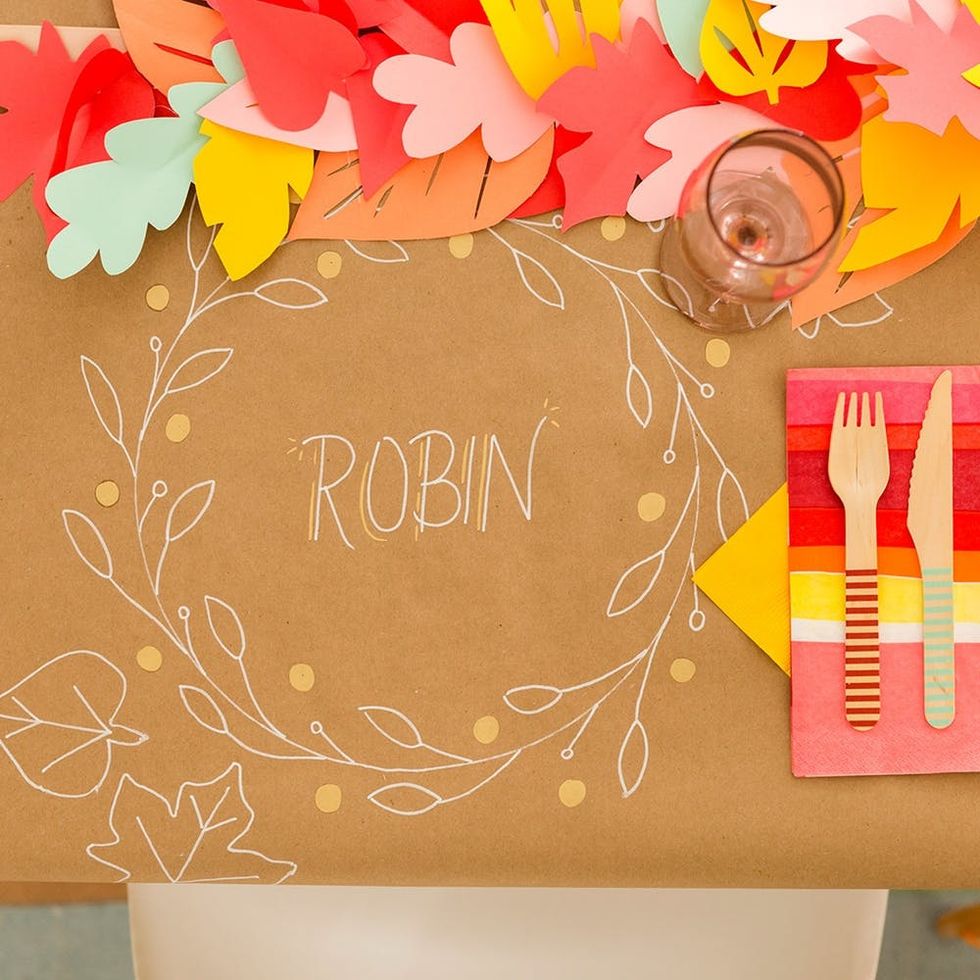 Paper Leaf Friendsgiving Placemats