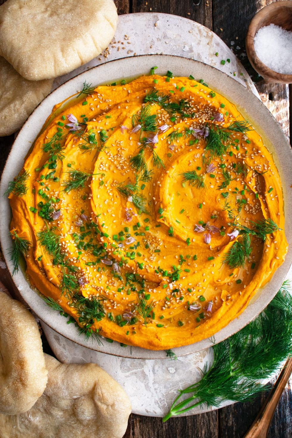 Paprika Roasted Carrot Hummus