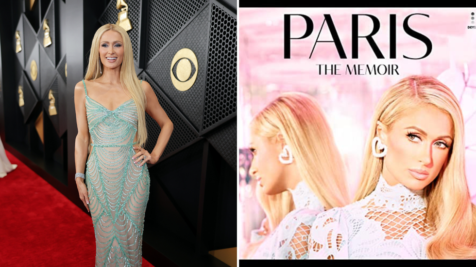 Paris Hilton reading "Paris: The Memoir"