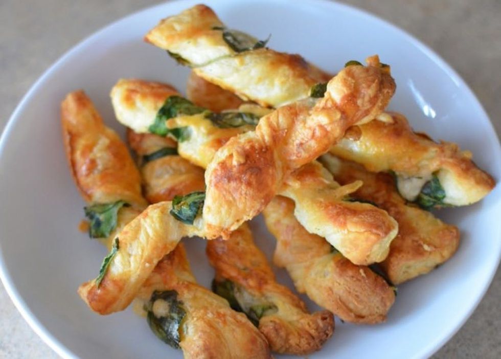 Parmesan and Spinach Twists