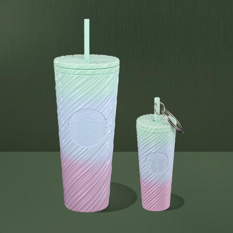 Pastel Swirl Cold Cup & Keychain