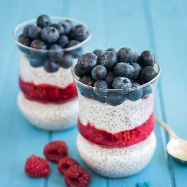 Patriotic Chia Pudding