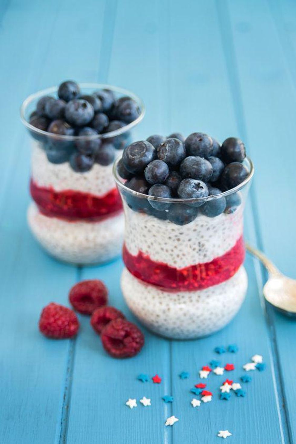 Patriotic Chia Pudding