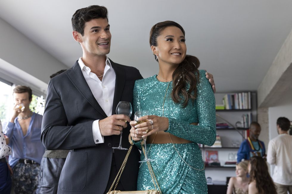 paul forman and ashley park in 'emily in paris'