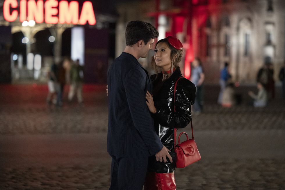 paul forman and ashley park in 'emily in paris'