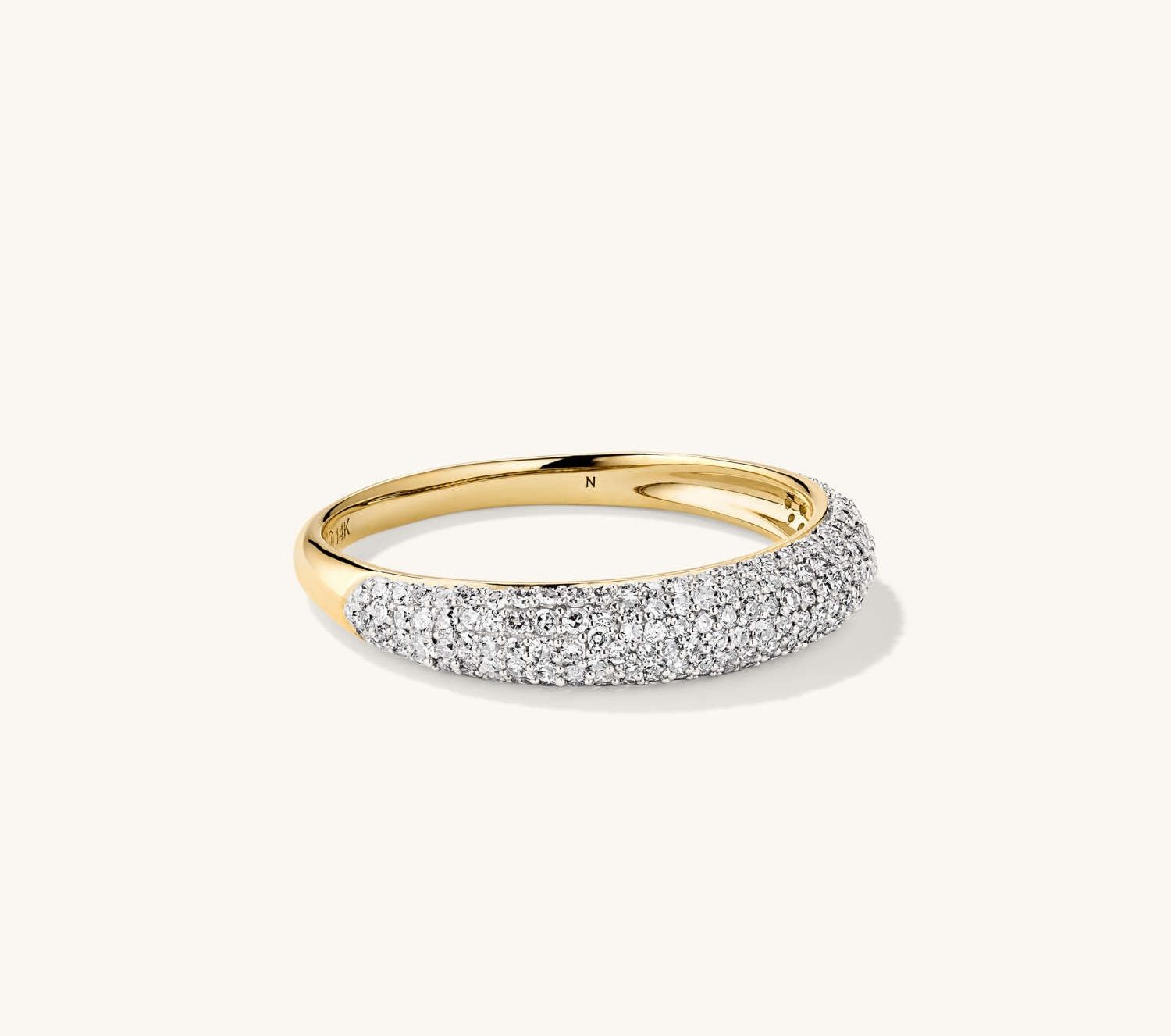 Pave Diamond Gold Ring