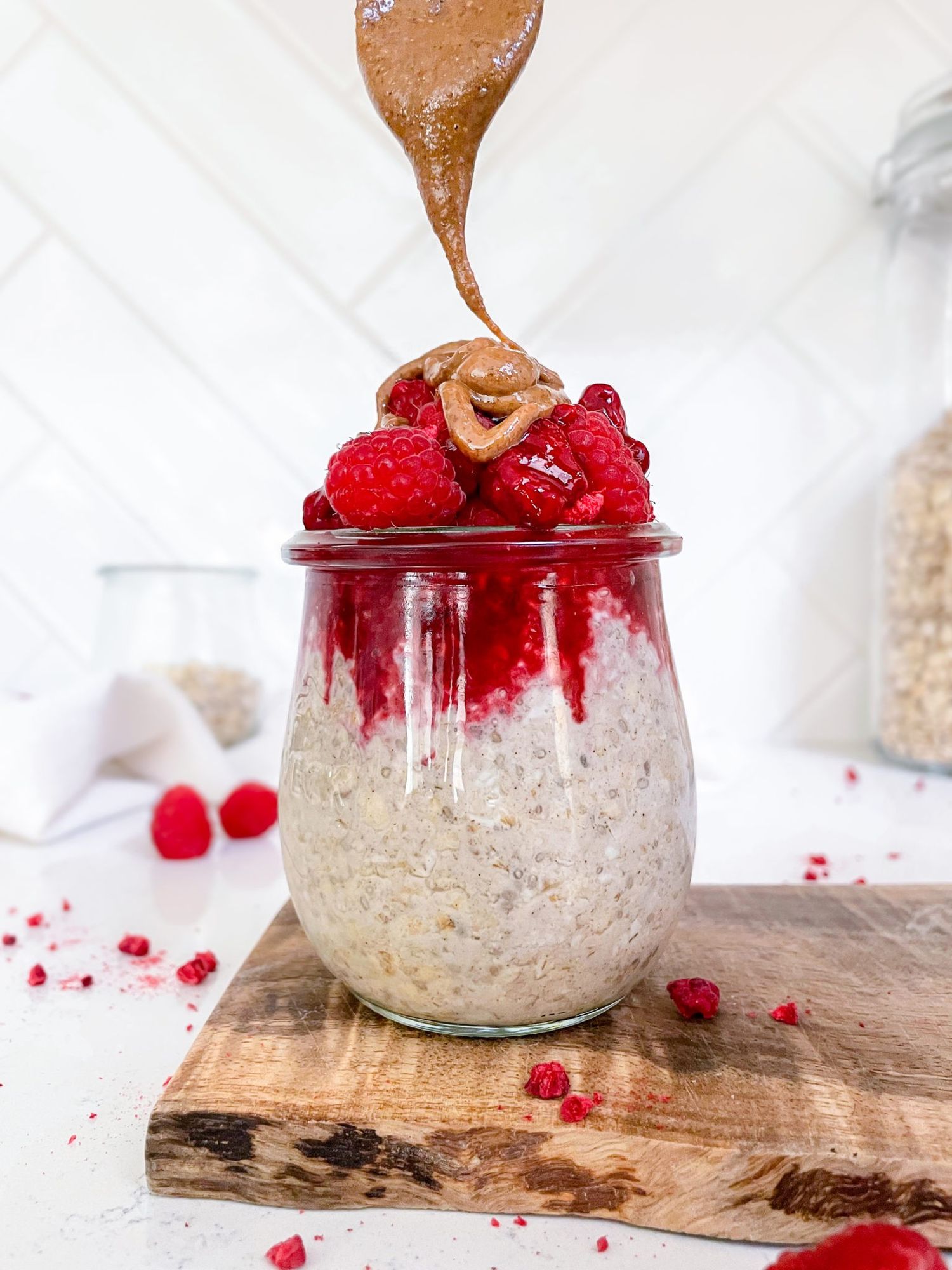 PB&J Overnight Oats