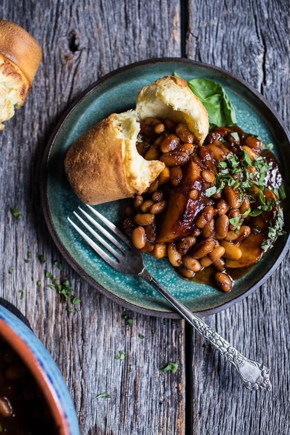 Peach and Bourbon Baked Beans
