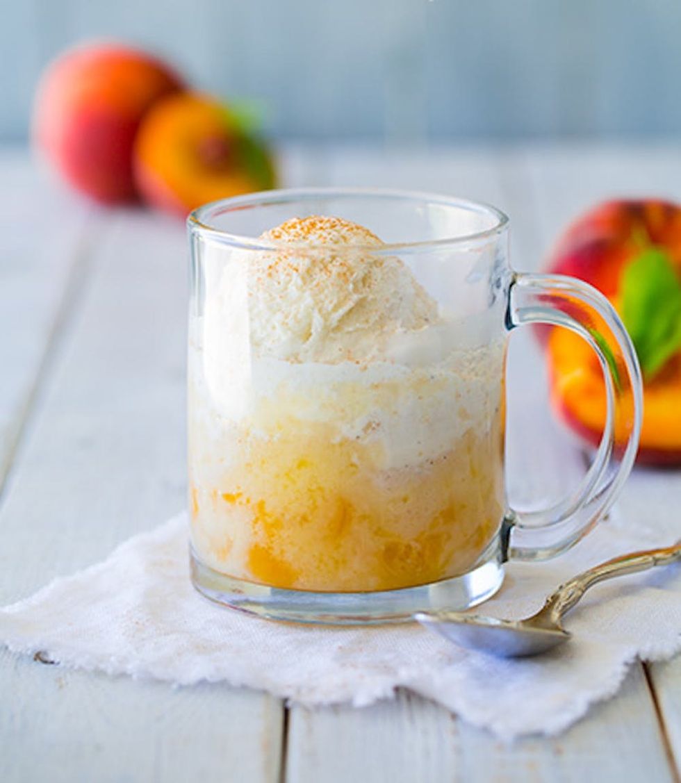 Peach Cobbler Mug Cake