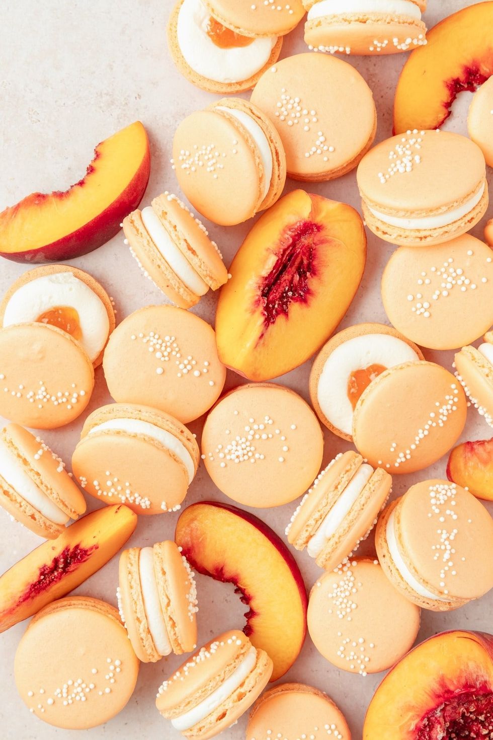 Peach Macrons