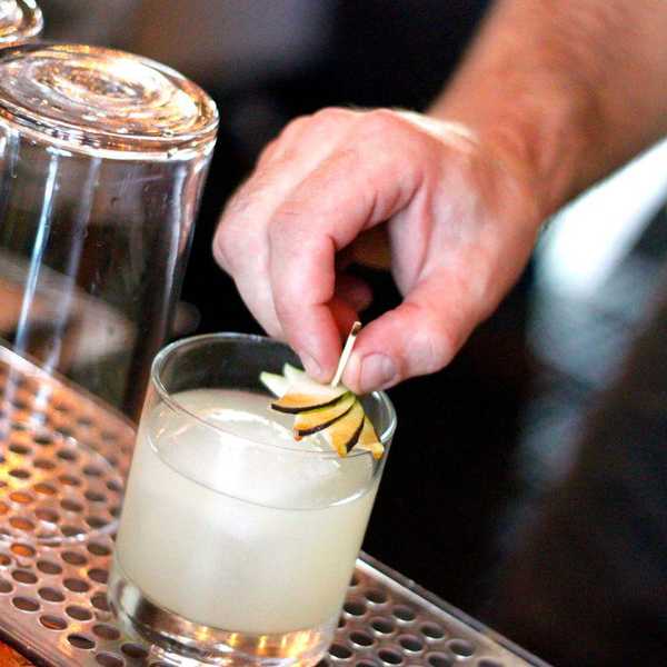 Pear, Lime + Gin Cocktail