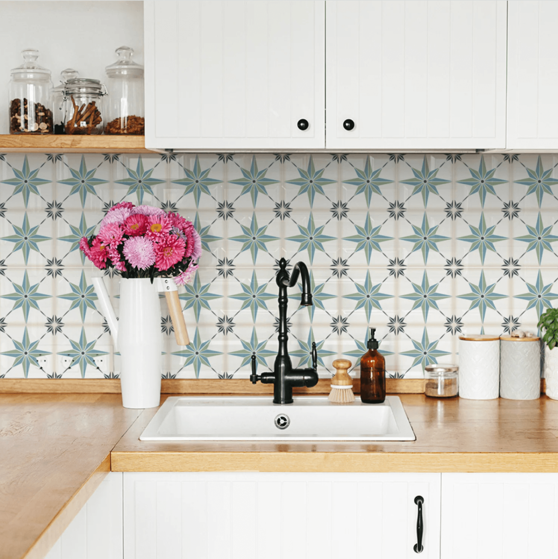 25 Peel and Stick Backsplash Ideas To Revamp Your Rental - Brit + Co