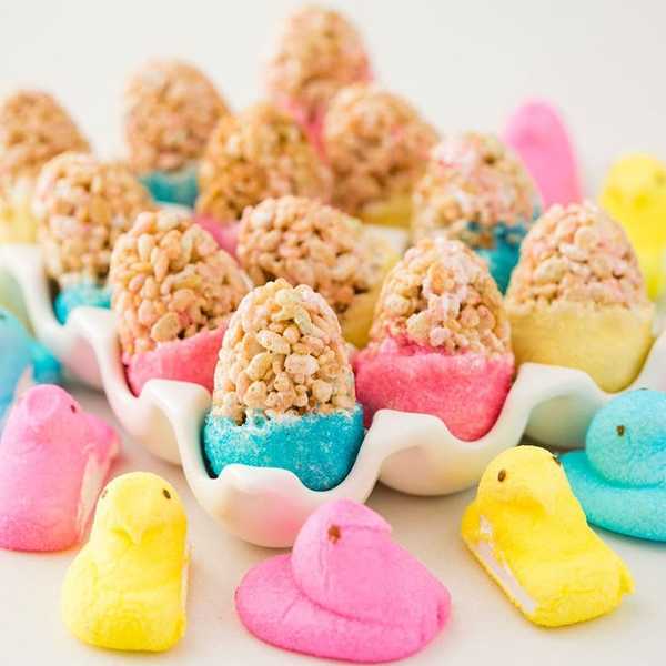 Peeps Rice Krispies Eggs easter desserts