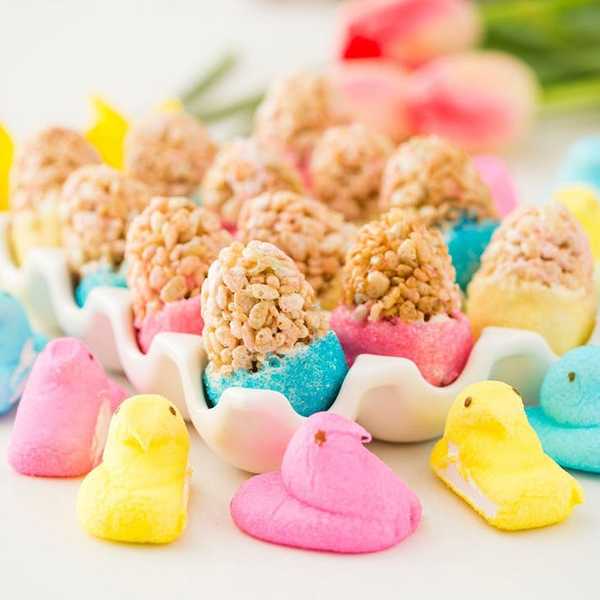 Peeps Rice Krispies Eggs