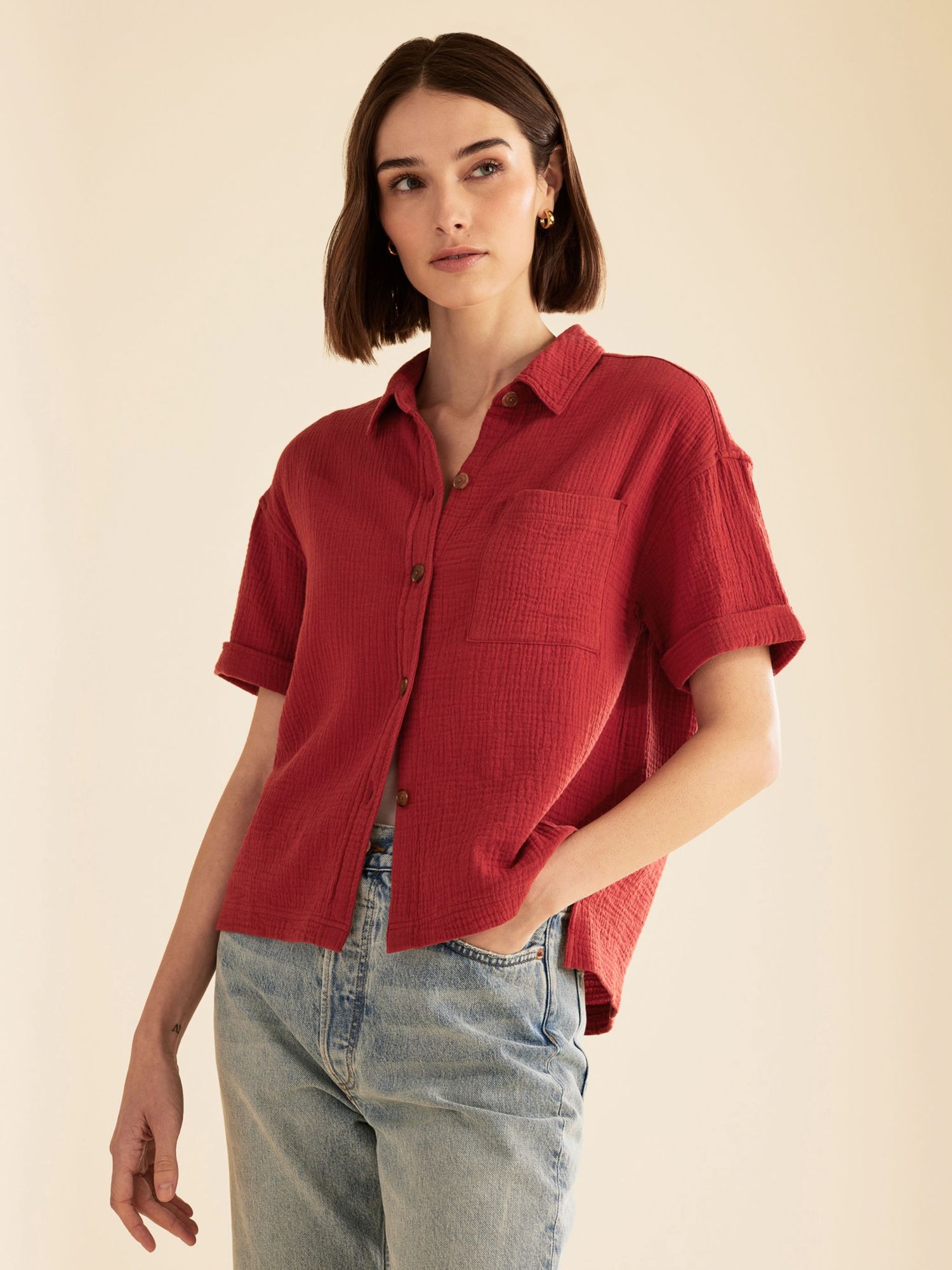 Pendleton Button-Up Cotton Gauze Shirt