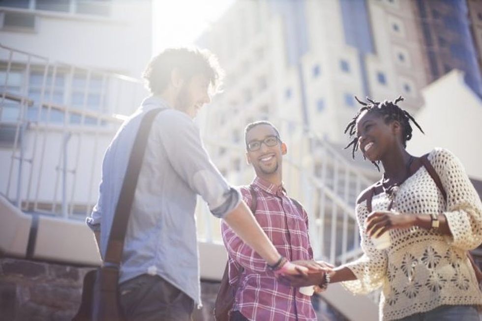 people shaking hands
