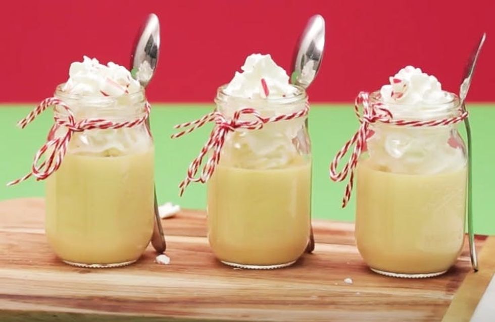 Peppermint Eggnog Jello Shots